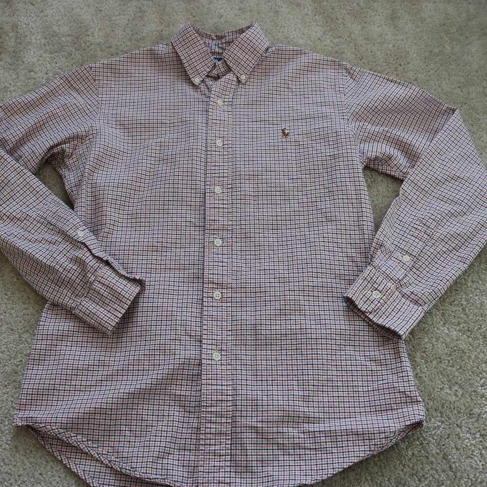 Polo by Ralph Lauren Red & Blue Micro-Check Button-Down Shirt